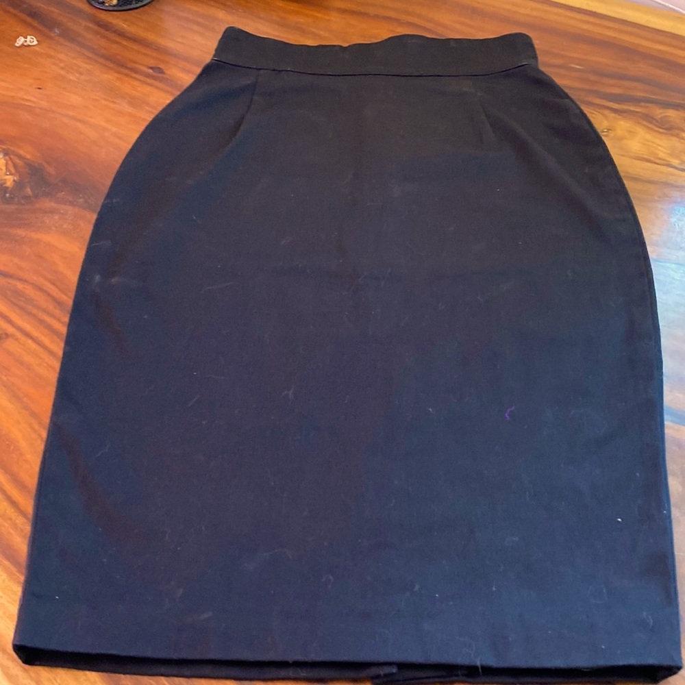 Pinup Couture Black Cotton Pencil Skirt